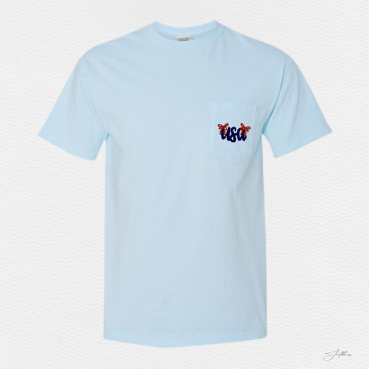 Patriotic Bows Pocket Tee