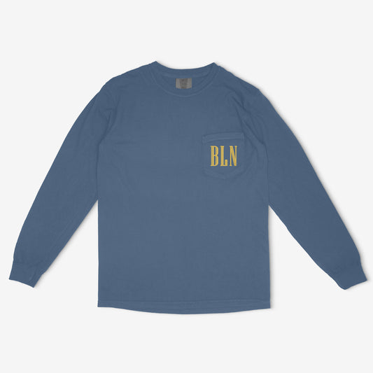 Monogrammed Long Sleeve Pocket Tee